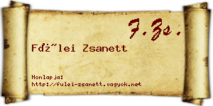 Fülei Zsanett névjegykártya